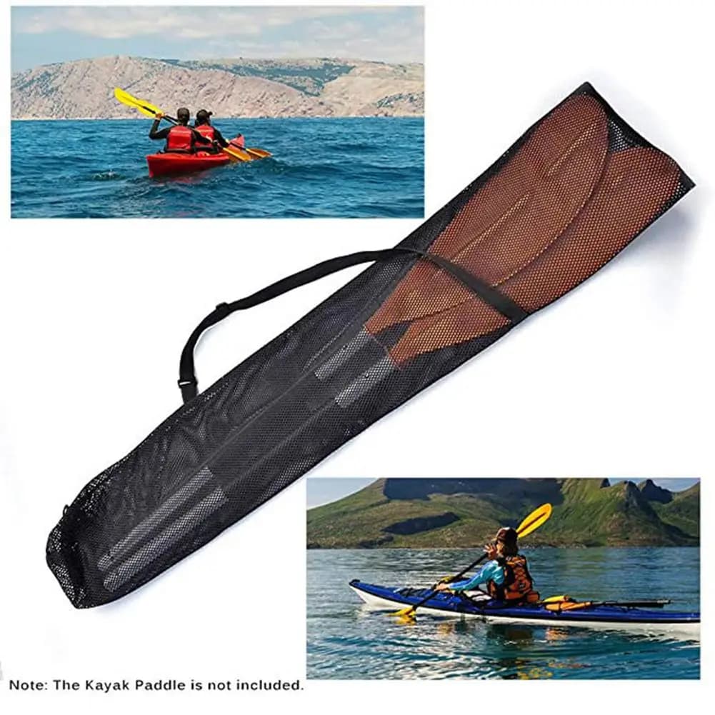 Nuova borsa da Paddle per Kayak in rete con coulisse borsa da Paddle per canoa Sup con albero diviso con manico a tracolla