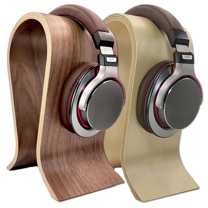 Supporto per supporto per cuffie in legno a forma di U supporto universale per auricolari per Sony auricolare espositore da scrivania supporto per Rack