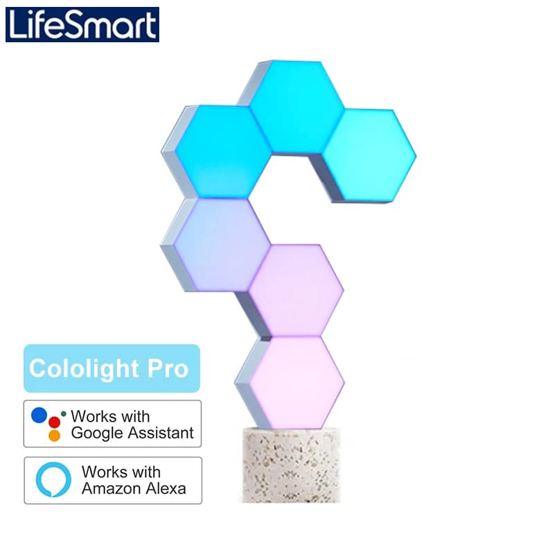 LifeSmart Cololight PRO Smart Quantum Light Esports Game Decoration Kit luce creativa fai-da-te Base in pietra lavora con Alexa, Google