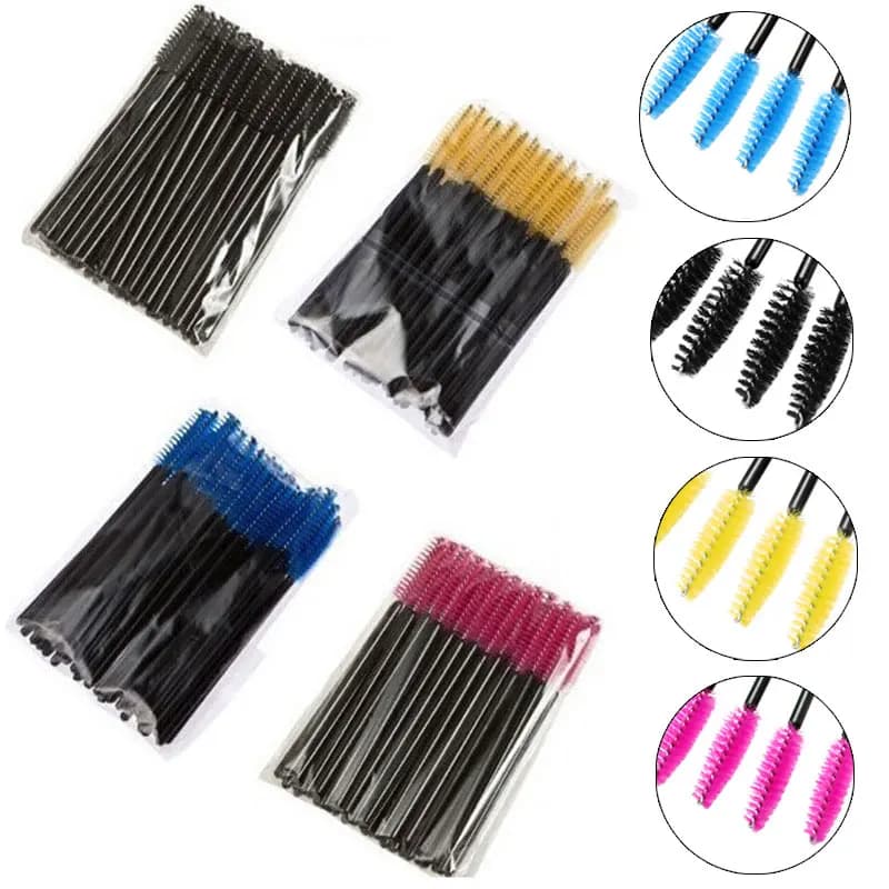 50 pcs brush for eyebrow brush sticks for Mascara applicator Spoolers Eyelash Extension Supliess