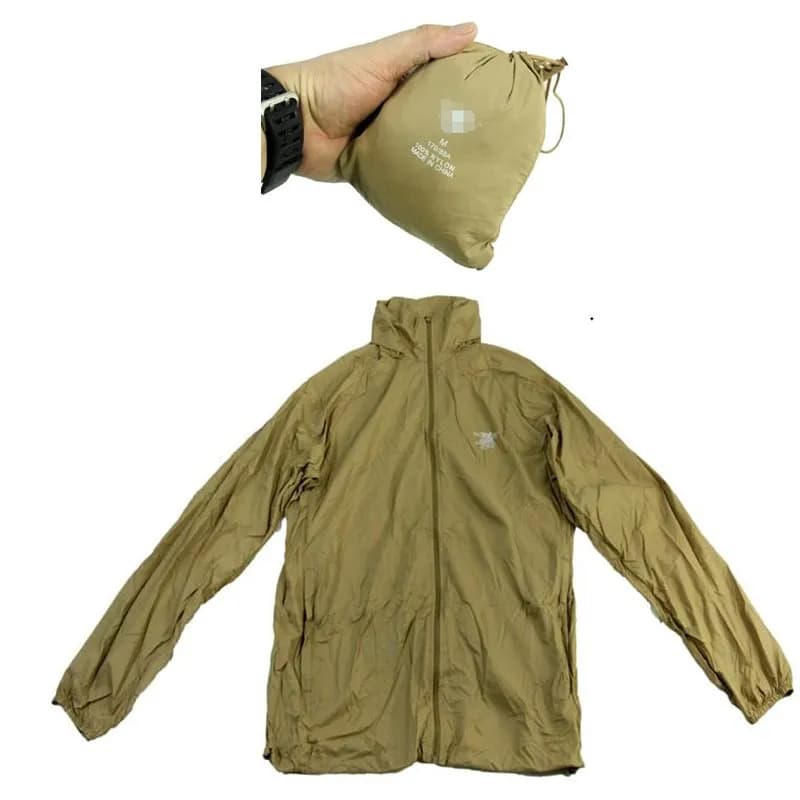 Women's Outdoor Wind Jacket Foldable Portable Rain Windproof Solar Protection Clothing Fast Drying
