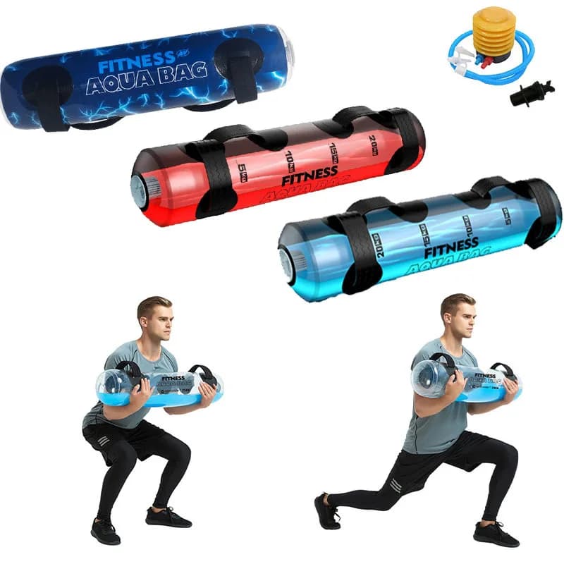 Borsa per acqua regolabile Palestra Casa Porta pesi Aqua Equilibrio Esercizio Sacchi di sabbia Sollevamento pesi Squat Manubri Allenamento muscolare