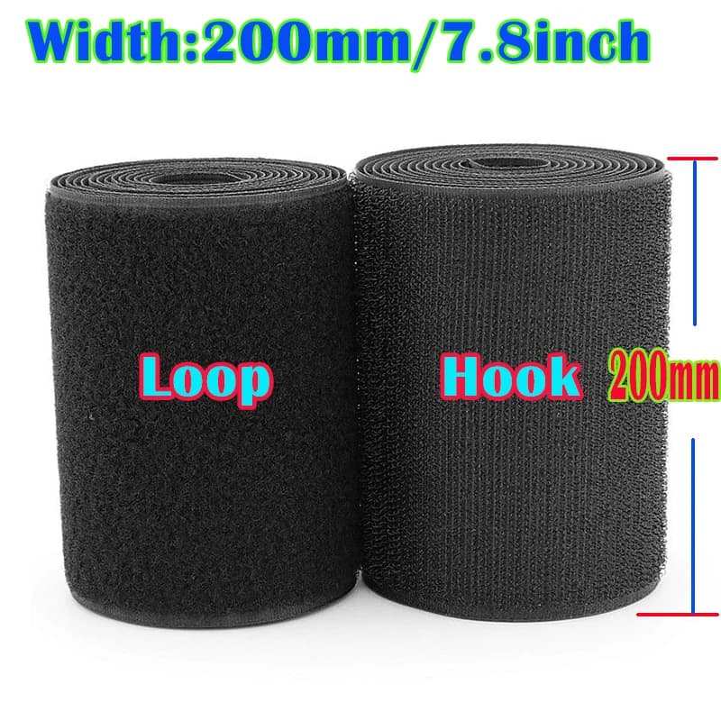Nastro di fissaggio ad anello con gancio da 200 mm di larghezza, nastro magico per cucire, adesivi, accessori per cucire, cinturino, abbigliamento, alta qualità, fai da te per cucire
