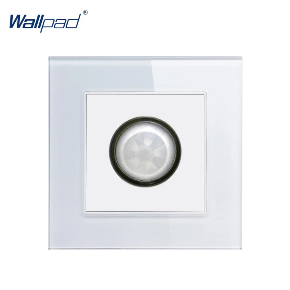 Interruttore A Sensore umano Wallpad di Lusso di Cristallo di Vetro 110V-250V EU UK Standard Della Parete Del Corridoio Scale Luce IR sensore di Movimento Interruttore del Sensore