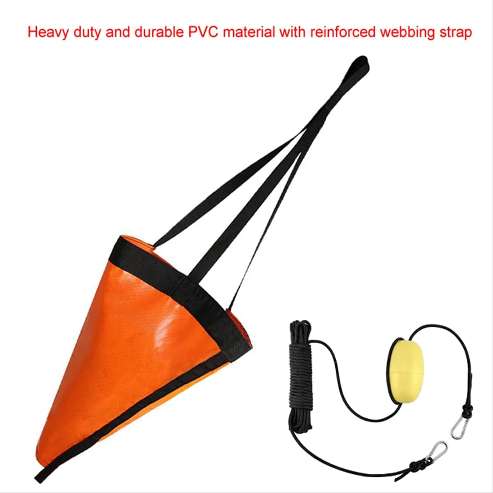 18 pollici kayak canoa barca galleggiante PVC marino ancora di mare deriva ancora Drogue alla deriva freno remi con 30ft recupero rimorchio linea di lancio