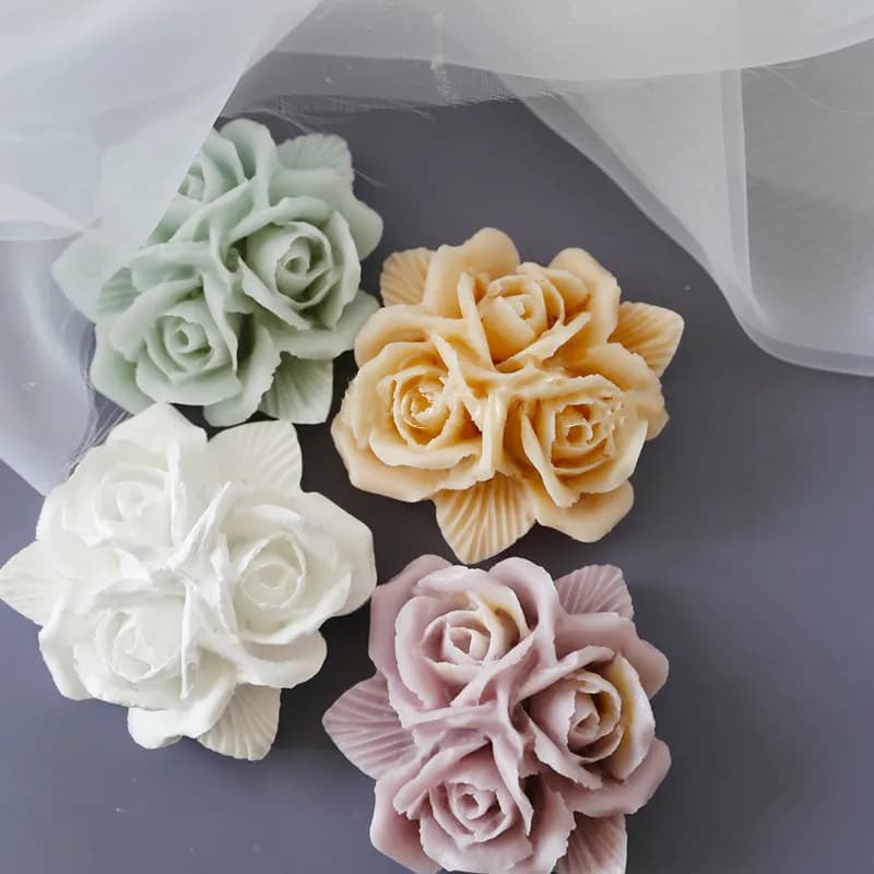 Stampo per sapone in Silicone rosa 3D stampo per cioccolato stampi per vassoio di ghiaccio natale fai da te sapone fatto in casa aromaterapia stampi per gesso strumento per torta