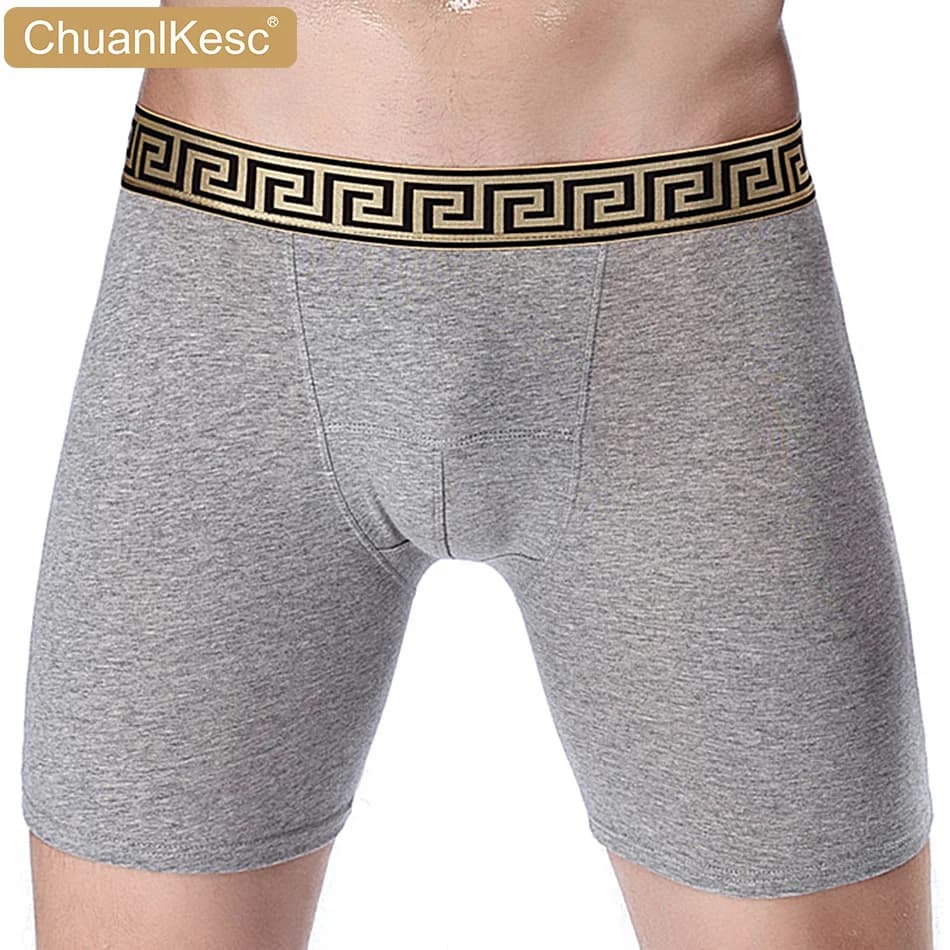 High Quality Cotton Boxer Pants Stretched Men's Underwear With Trendy Belt Running Shorts For Large Sports Fitness