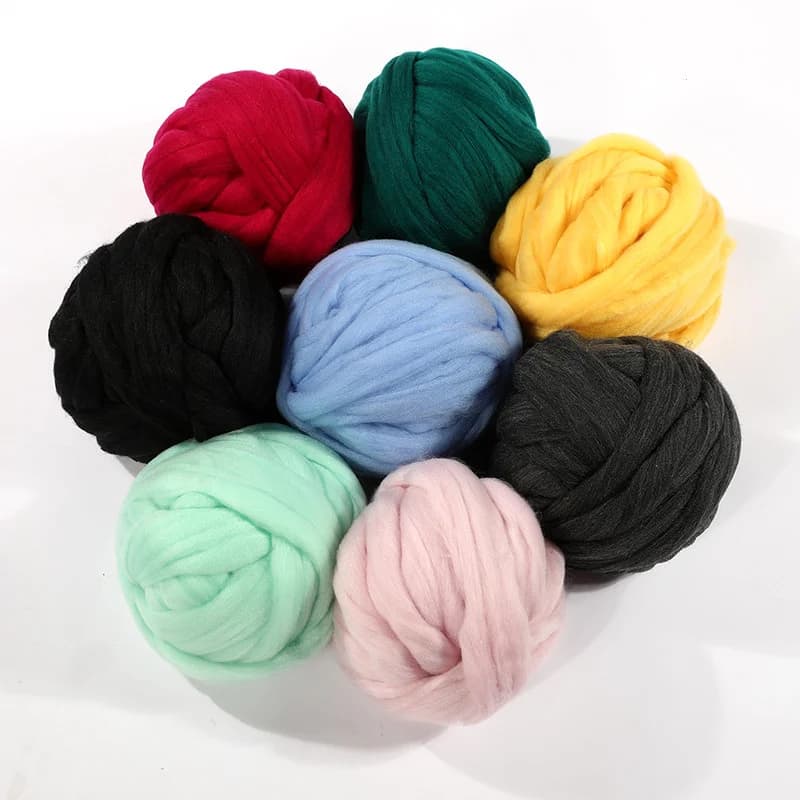 Top in fibra di lana tinta morbida da 50 g per forniture artigianali per filatura e cucito con ago fai-da-te