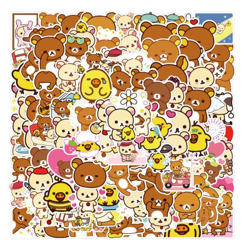 10/30/50/100pcs Nuovo Rilakkuma Fai Da Te Telefono Snowboard Laptop Bagagli Festa di Compleanno Regalo Frigo Chitarra Graffiti Adesivi Classici