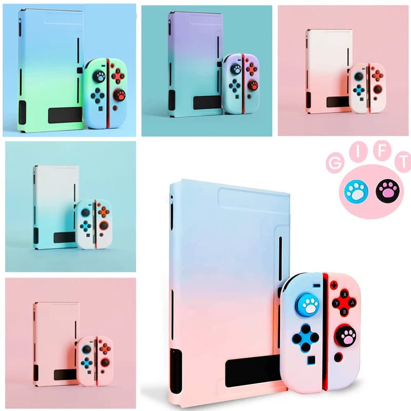 Custodia rigida protettiva Kawaii Nintend Switch rosa per console Nintendos Switch JoyCon Cover posteriore colorata staccabile
