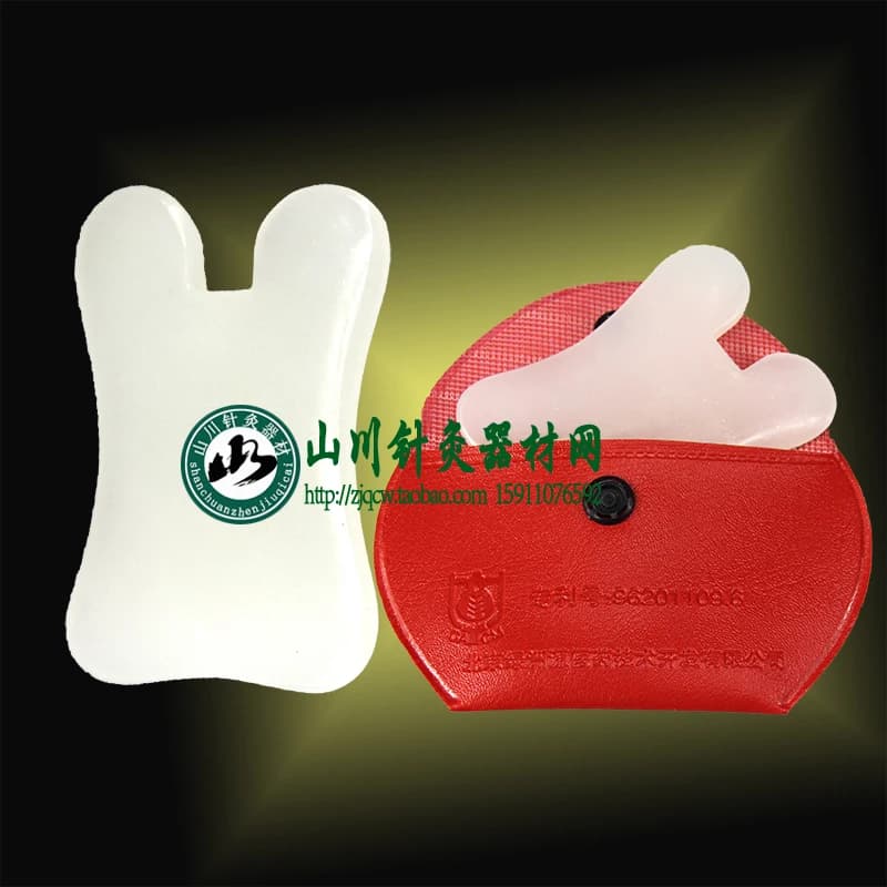 Hand-carved face scraping beauty jade plate in natural jade / scraping jade plate