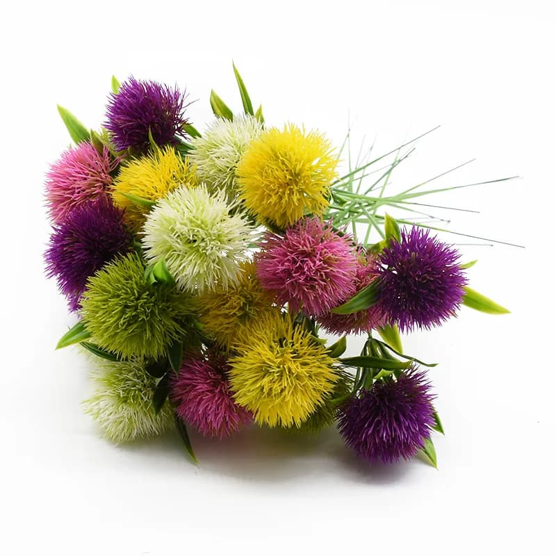 5Pcs Artificial Flowers Plastic Plant Dandelion Household Products Vase Home Room Decoratio Wedding Bridal Accessories Clearance