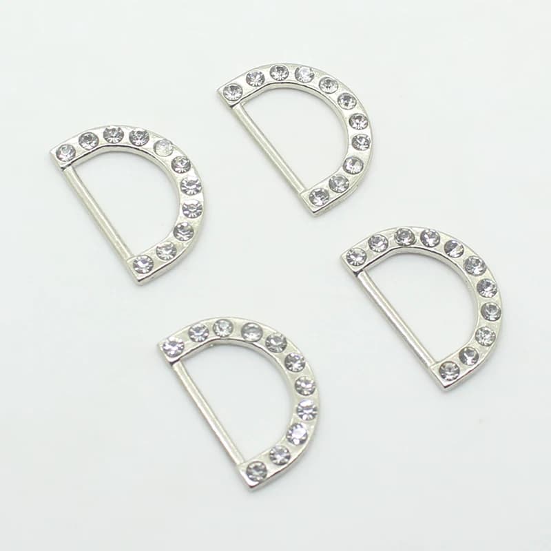 Cintura in lega di metallo Strass Fibbie 12 * 25mm 10 pz/lotto Fibbie in metallo per la borsa da sposa Nastro artigianale Accessori Decorazione