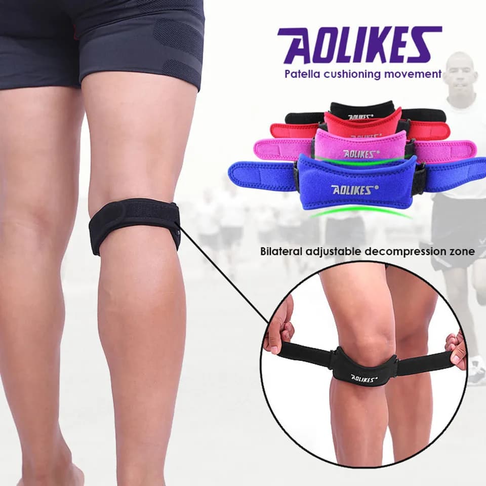 Aolikes nuovo 1 pz ginocchio regolabile tendine rotula supporto cinturino supporto ginocchiera ginocchiera per corsa basket Sport all'aria aperta