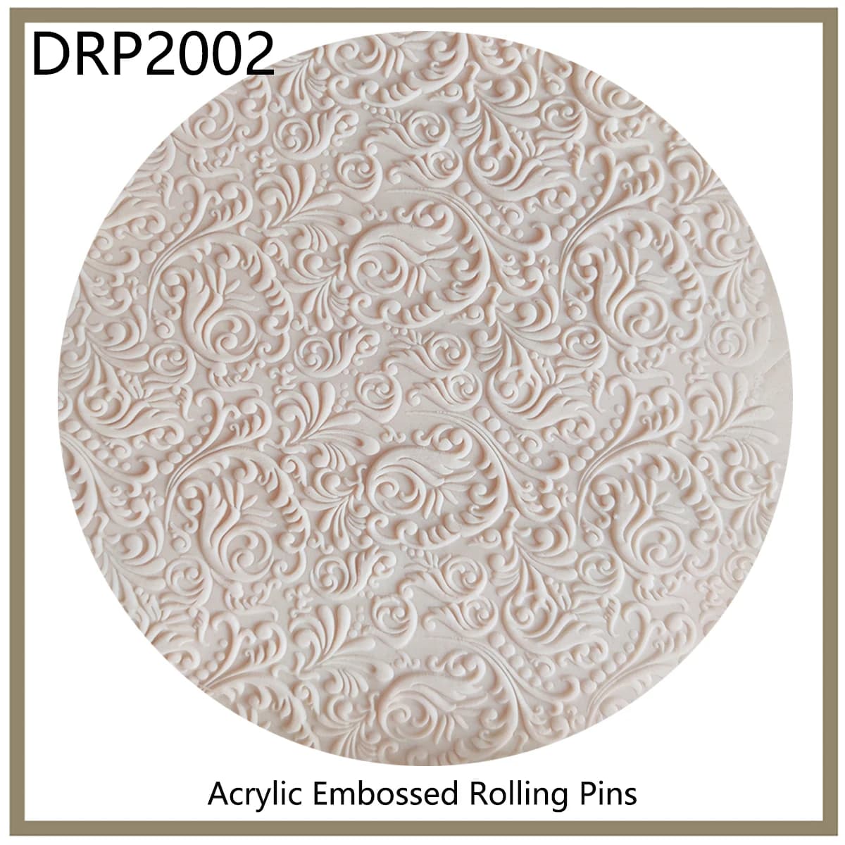 Accessori da cucina Strumenti per impasto da forno Decorazione fondente Mattarello 3D in rilievo acrilico con motivo