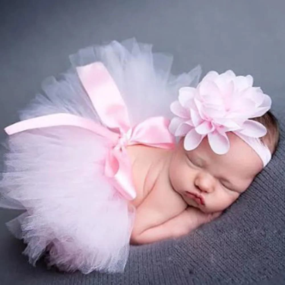 Set di fasce per capelli per neonato Abbigliamento Abito estivo per bambina Simpatico abito da principessa per neonato Costume per fotografia Puntelli Accessori
