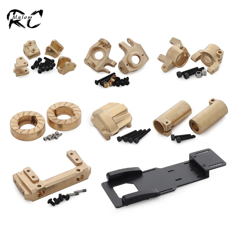 Brass Weights AR44 Axis Connections Mounting Steering Bags Diff Cover Battery Tray for 1/10 RC Crawler Car Axial SCX10 II 90046 90047