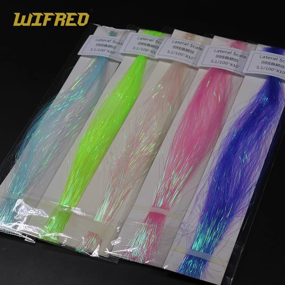 1bag 0.2mm Gliss Glow Corrugated Flash Strands Flashabou Tinsel Saltwater Spinnerbait Fishing Lure Bass Trout Fly Tying Material