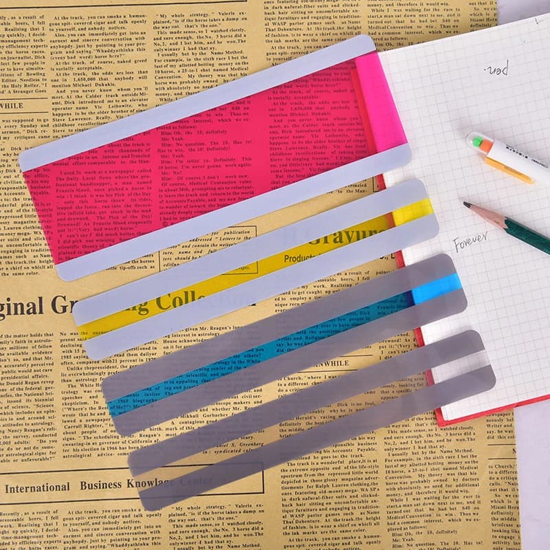 Lettura Guida Strisce Evidenziatore Colorato Sovrapposizioni Segnalibro Leggere Strisce Per Studente Insegnante Dislessia Le Persone Del Capretto Del Regalo