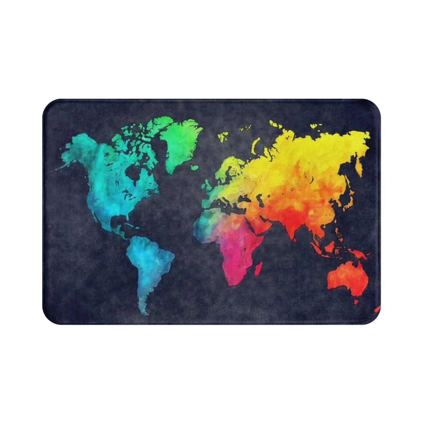 Mappa del mondo Acquerello 6 # mappa # Worldmap Tappeto Tappetino Tappeto Cuscino Morbido antiscivolo Mappa del mondo Mappa del mondo Mappa del mondo