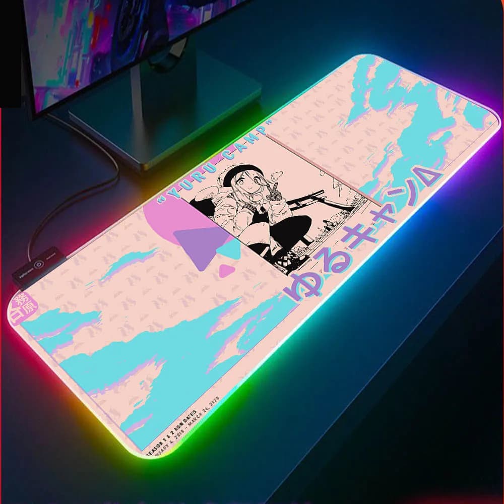 Anime Yuru Camp Mouse Pad Kawaii laptop tastiera Pad accessori per ufficio Mousepad Speed Table Mat Gamer Carpet homebloccato Pc