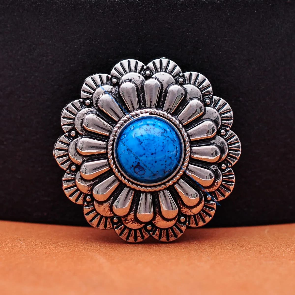 30MM 11 colori Beauty Bead 3D Flower Leathercraft Project accessori per cintura borsa da sella argento Conchos Screw Back