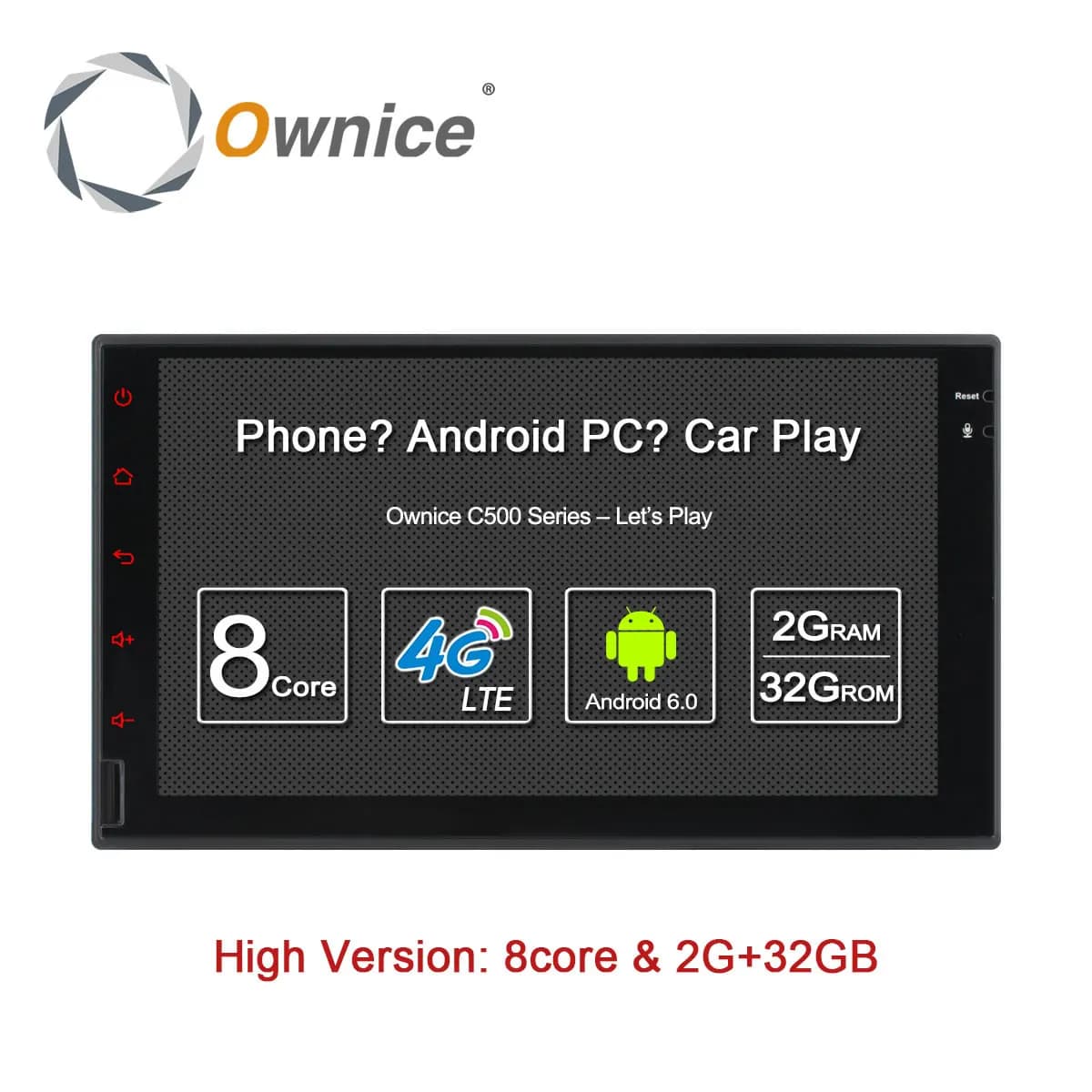 Ownice C500 universale 2 Din Android 6.0 Octa 8 Core lettore DVD per auto GPS Wifi BT Radio BT 2GB RAM 32GB ROM 4G SIM LTE Network