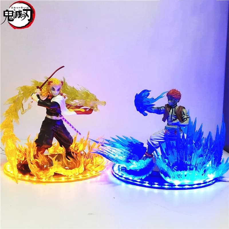 Demon Slayer figure Anime Akaza Komaji Rengoku Kyoujurou Set fai da te giocattoli in PVC modello Kimetsu no Yaiba azione Figma bambola regalo di natale
