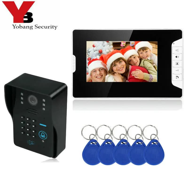 Sistema di Videocitofono Yobang Security con Schermo LCD a Colori da 7 Pollici, Telefono Video e Sistema di Ingresso per Casa e Appartamento