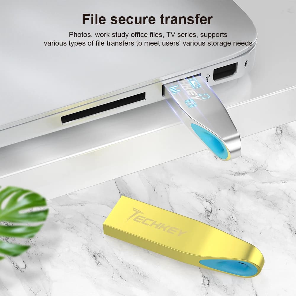 Pendrive Techkey usb flash drive 64gb 32gb 16gb 8GB muslimatmetal Steel Pen Drive 128GB memory memori cel usb stick u disk