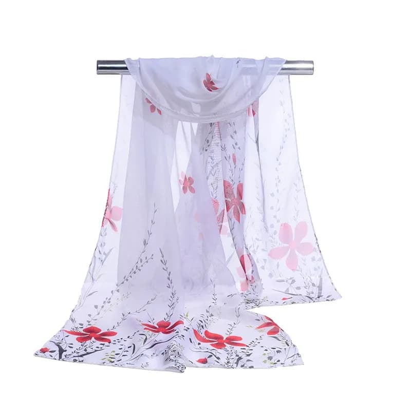 160*50cm New Fresh Chiffon Printing Beautiful Way Scarf Savage Sun Protection Flower Floral Scarf
