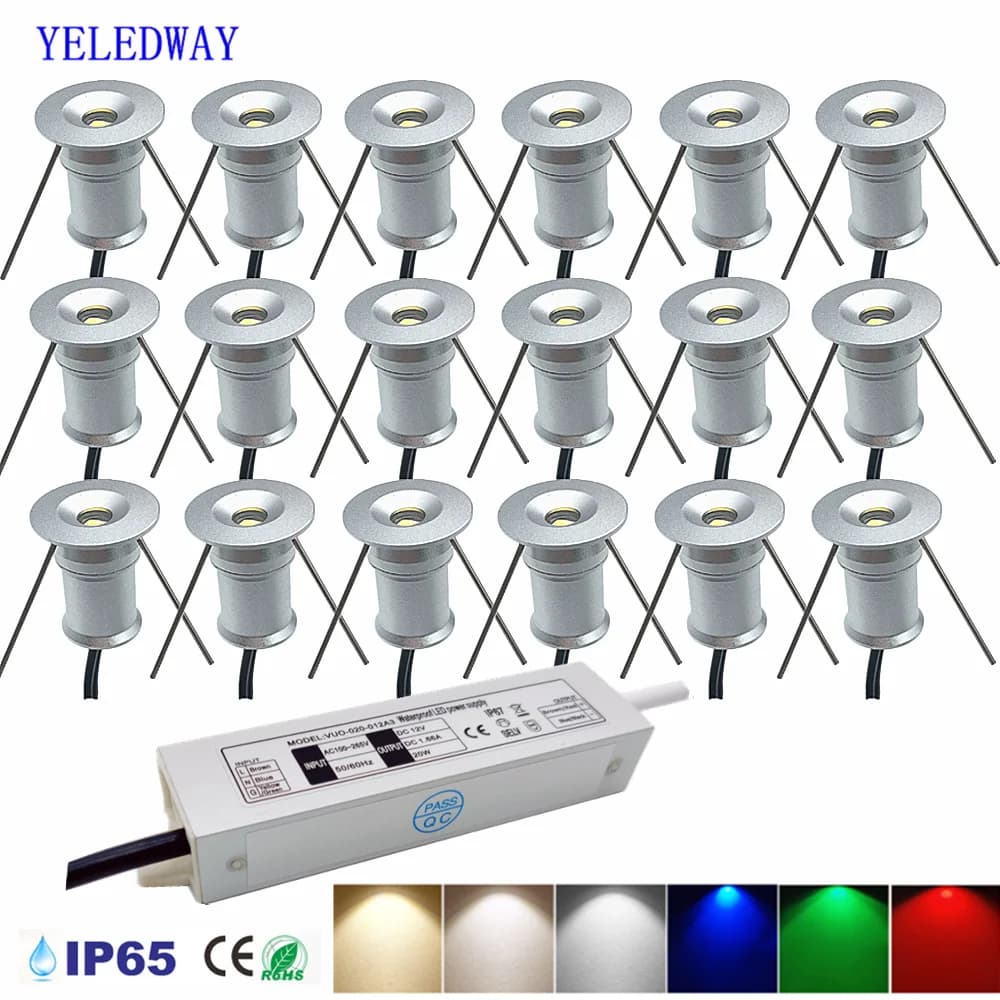 Luce domestica del punto del soffitto della scala della camera da letto 12V del faretto di Focos del governo di Downlight di 1W LED Mini con il trasformatore AC100-265V