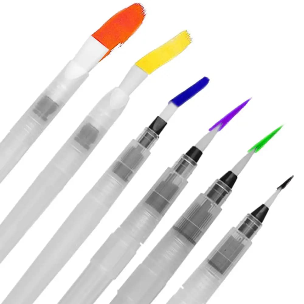 New 6/3/1Pcs Transparent Tap Water Watercolour Ink Pen Water Paint Brush Watercolor Calligraphy Painting Tools Sets