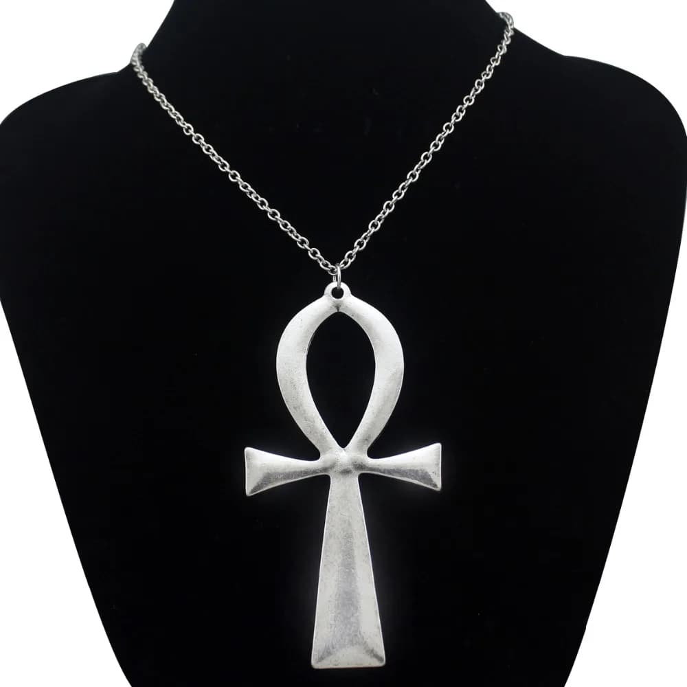 10x5 cm Vintage Vita Egiziana Grande Ankh Croce Ciondolo Collana a catena lunga Gioielli di moda Uomini e donne Accessori Dropshipping