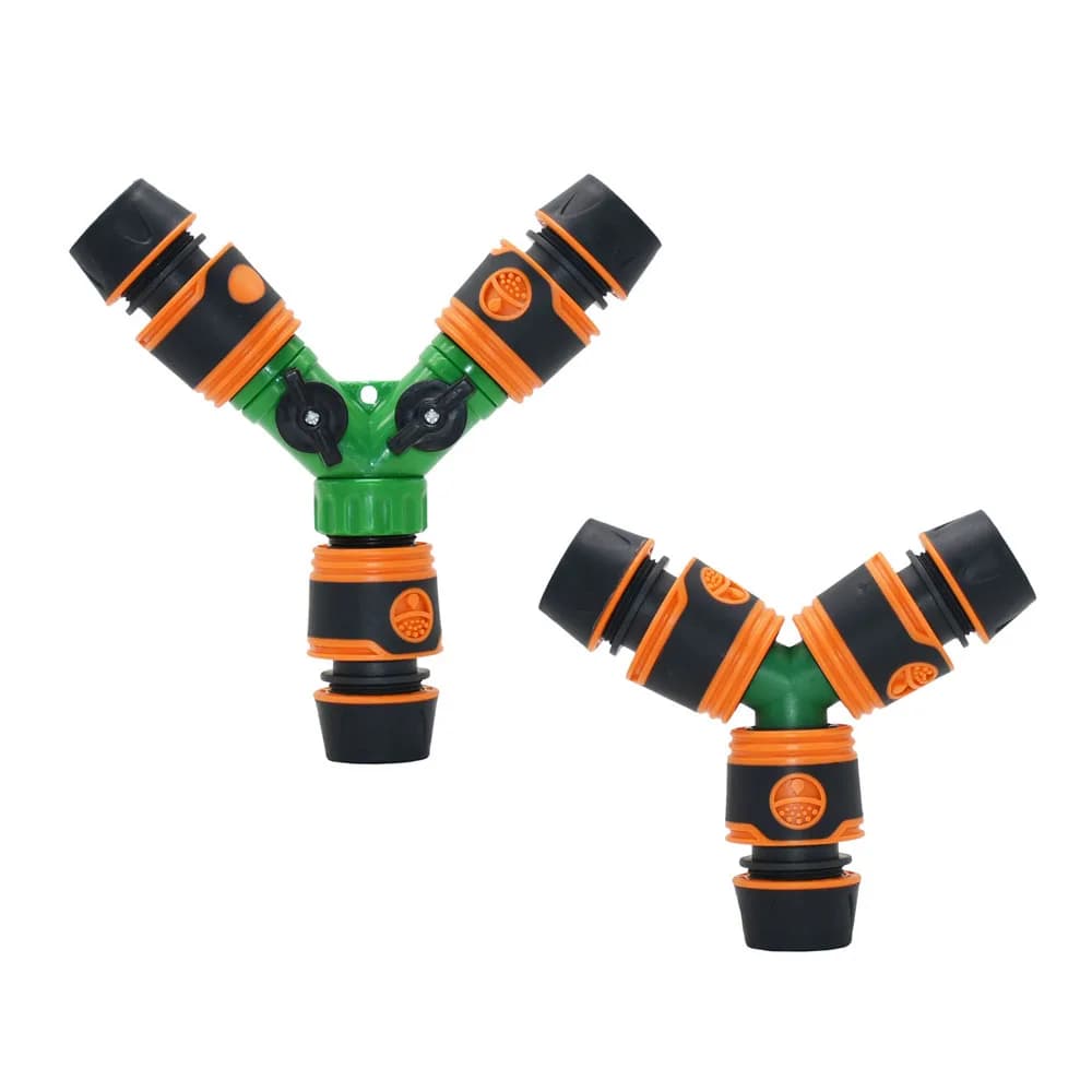 1/2 3/4 inches 3 ways Splitter water Y garden faucet 16mm 20mm garden hose quick water valve connector 1Set