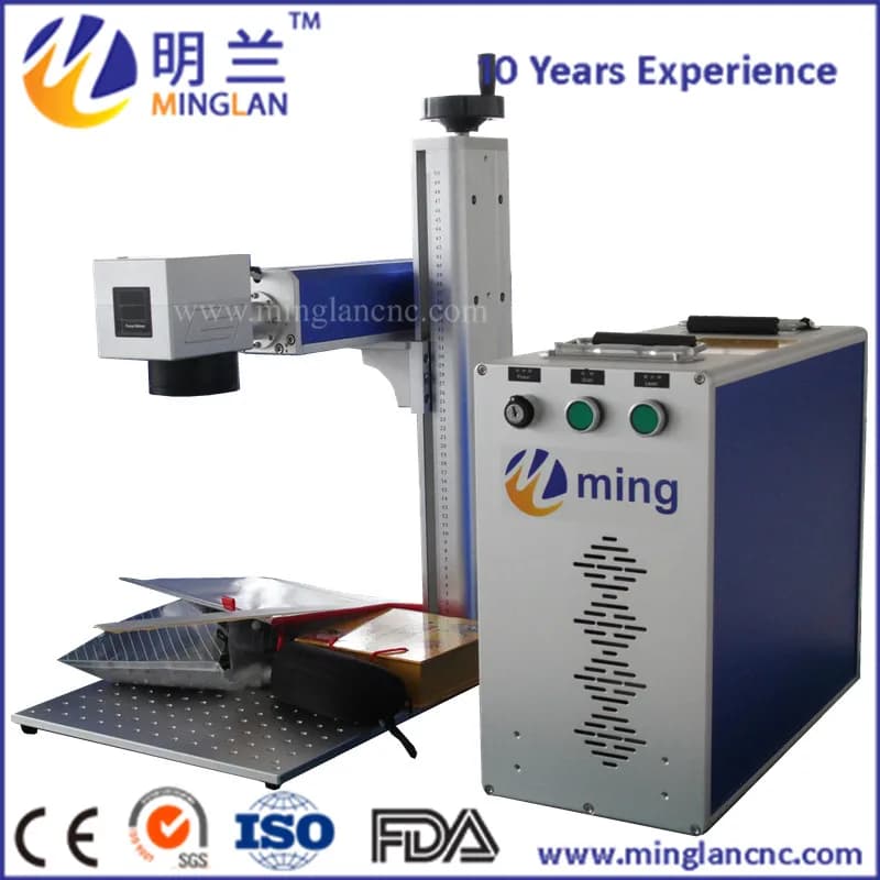 Macchina per marcatura di fibre 20W 30W 50W Raycus/JPT/MAX Incisore laser EZCAD Controllo per plastica Oro Argento Metallo