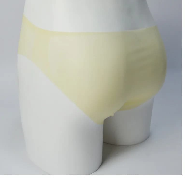 Latex women's sexy glasses pants Mutandine E Boxer with horse cycle or sleds natural color seamless