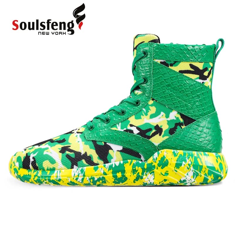 Soulsfeng Stivali Tattici Alti Mimetici Cobra per Uomo, Sneakers da Combattimento Leggere Antiscivolo, Stivali da Combattimento Mimetici