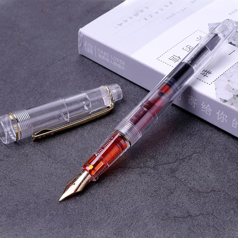 High quality HERO gift Fountain Pen classic Resin plastic Transparent Stationery INK Office school supplies PEN