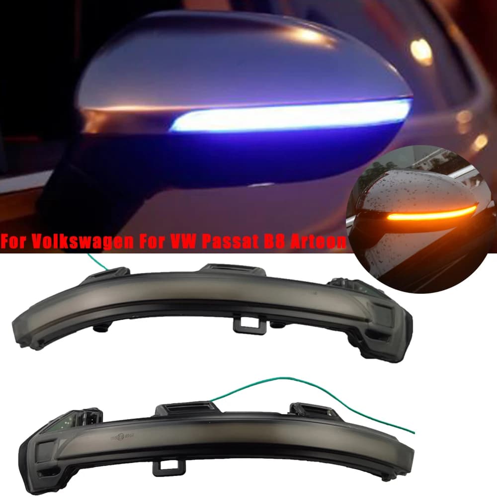 Luce indicatrice di direzione a LED per Volkswagen Passat B8 2015 2016 2017 2018 2019, freccia dinamica, indicatore per specchietto retrovisore
