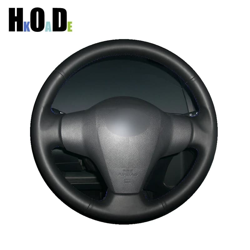 Coprivolante per auto per Toyota RAV4 Yaris Urban Cruiser Vanguard Scion xB xD cucito a mano fai da te in pelle microfibra nera