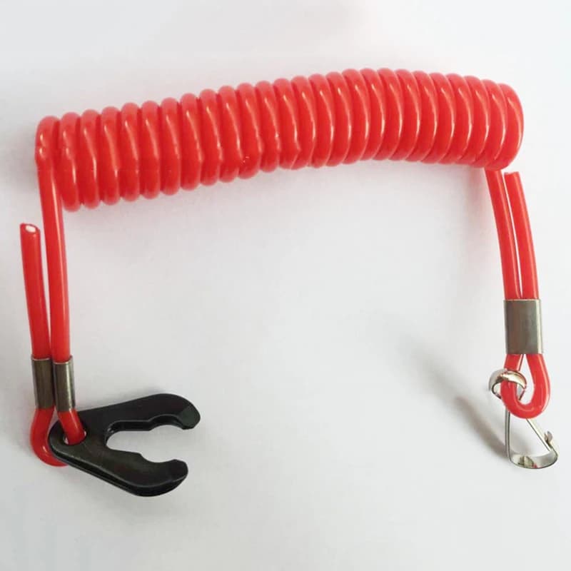 Marine fuoribordo barca motore Kill Stop interruttore chiave corda cordino di sicurezza Tether per Johnson Evinrude e Honda Kill Switch
