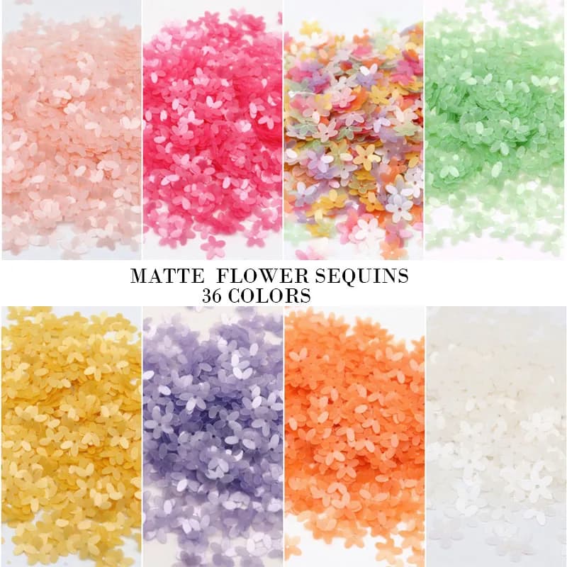 Paillettes fiore opaco Tazza da 10 mm Paillettes a cinque dita Paillettes Cucito fai da te Forniture artigianali per matrimoni Accessori per indumenti da donna