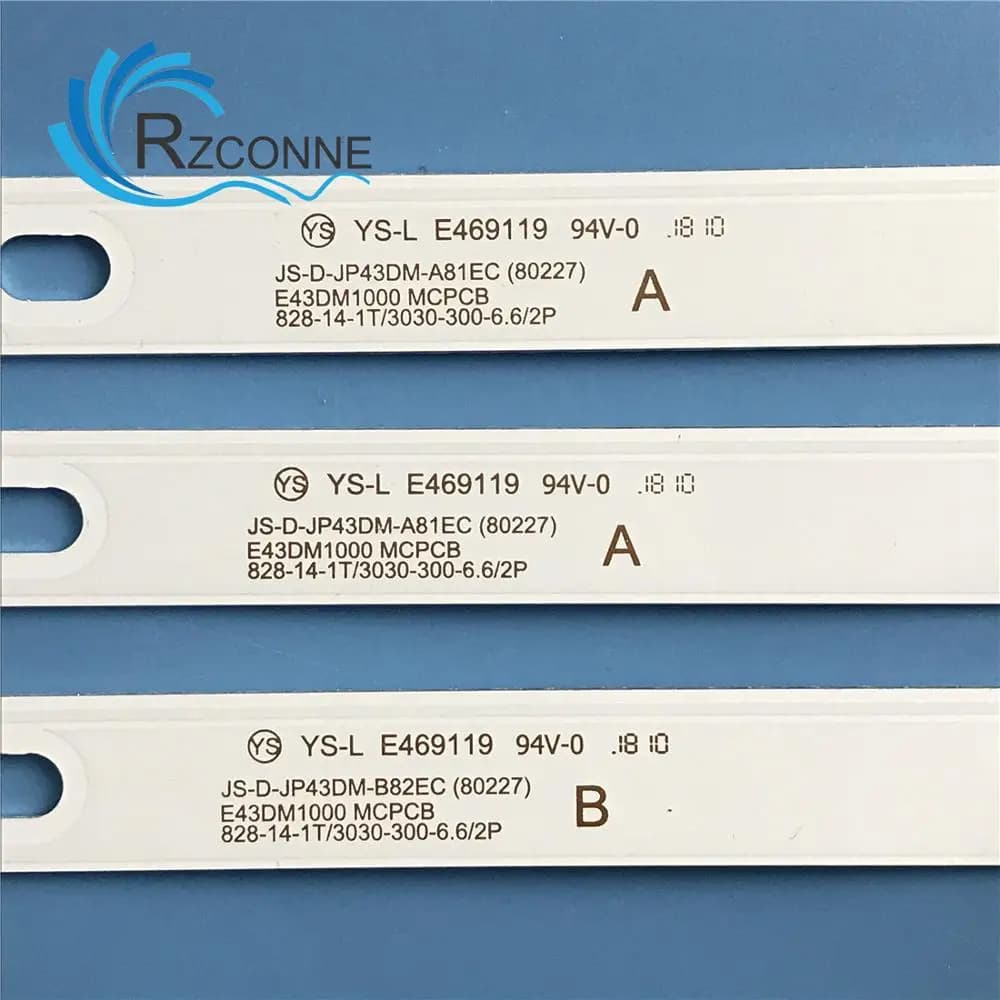 LED Backlight strip 8 lamp for JS-D-JP43DM-A81EC B82EC (80227) E43DM1000 MCPCB 43LEM-1043/FTS2C 43LEX-5058/FT2C