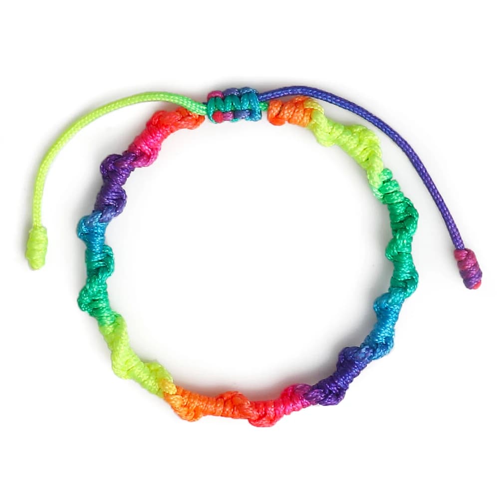 Braccialetti intrecciati con filo arcobaleno Bracciale con cordino buddista tibetano fatto a mano Braccialetti con nodo regolabile Donna Uomo Gioielli di amicizia