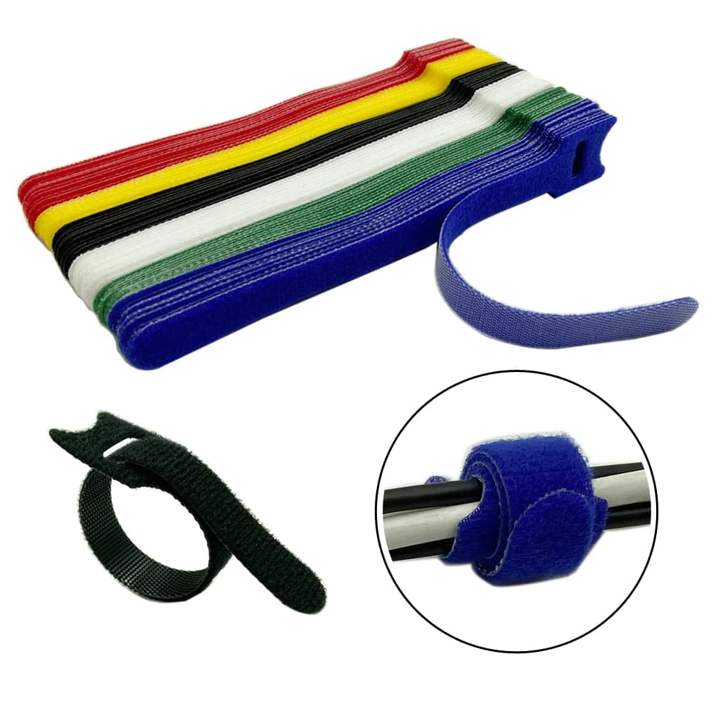 30pcs 1.2X1 5CM nastro adesivo di fissaggio fascette riutilizzabili nastro di fissaggio a strappo fascette in Nylon cavo per cinturino