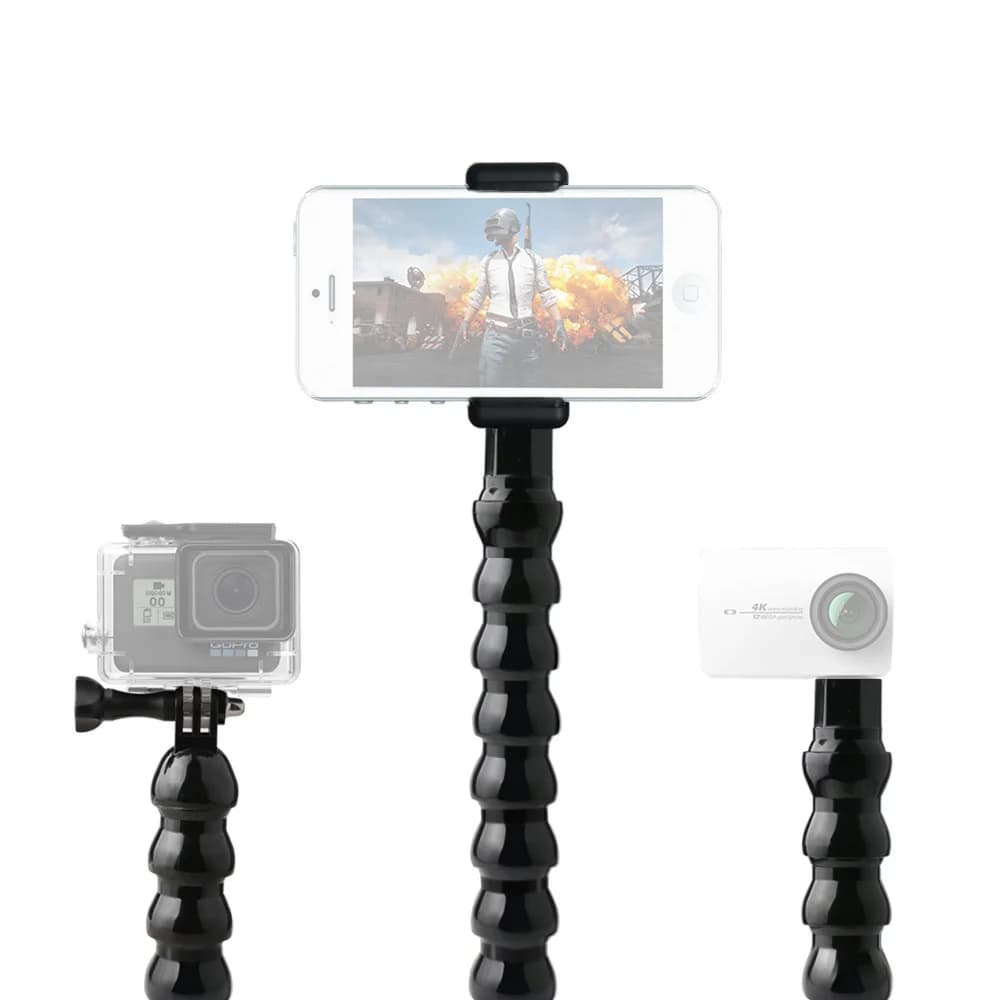 Monopiede Flessibile Asta Selfie Stick Braccio Estensibile Supporto a Collo di Cigno per Gopro Hero SJcam Yi DJI OSMO Action Camera