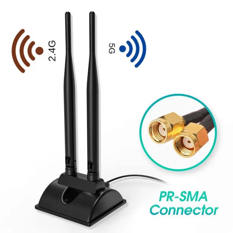 Dual Band 6DBi Ripetitore esterno 2.4G/5G ripetitore wifi amplificatore Wifi WIFI 6 antenne SMA wireless per dock magnetico Intel AX200