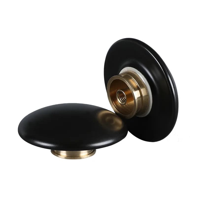 1pc Ceramica + Ottone Lavabo Scarico Pulsante Rifiuti Lavandino del bagno Facile Fare clic Clack Plug Pulsante 68mm Per Hardware del bagno