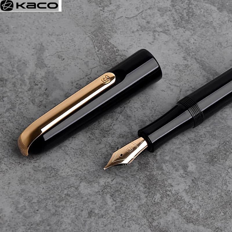Kaco MASTER Penna Stilografica 14K Oro Punta F 0.5 millimetri Penne di Lusso per Ufficio Affari Sgnature Calligrafia Penna Capo contenitore di regalo